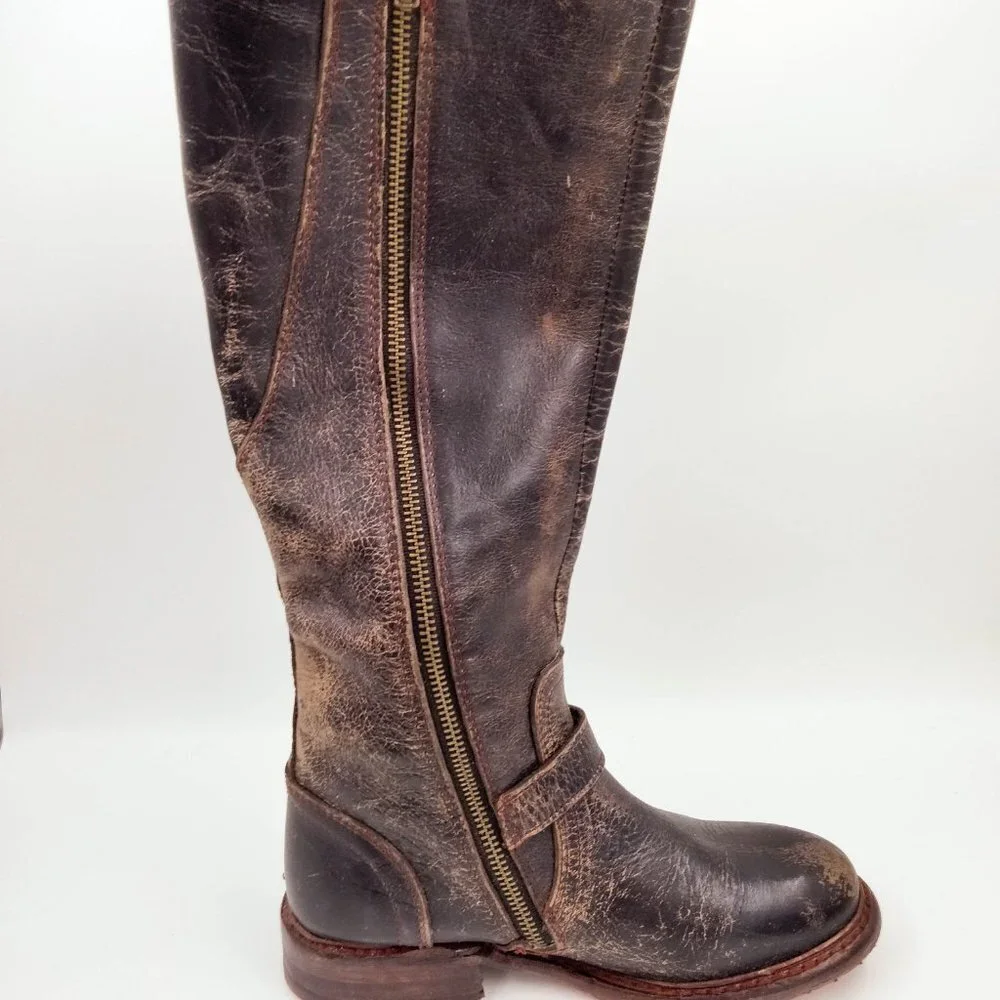 Bed Stu Glaye Tall Boots Distressed Brown 6